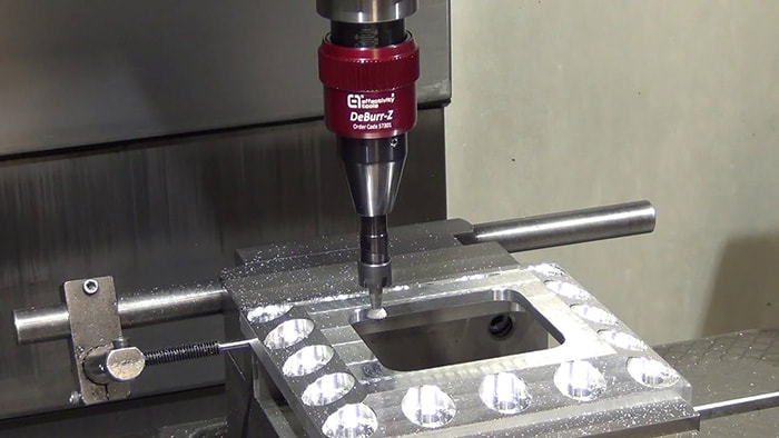 Tapmatic DeBurr-Z CNC axial floating tool holder for deburring and chamfering